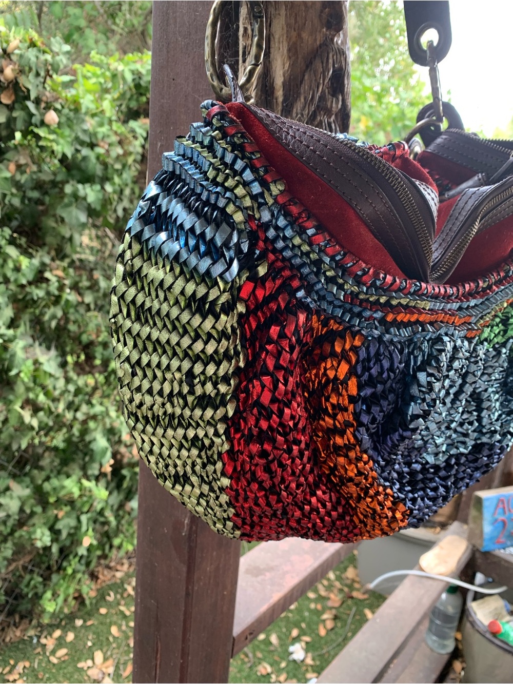 Diane Von Furstenberg Multicolor Braided Hobo — Green, Red, Orange, Blue